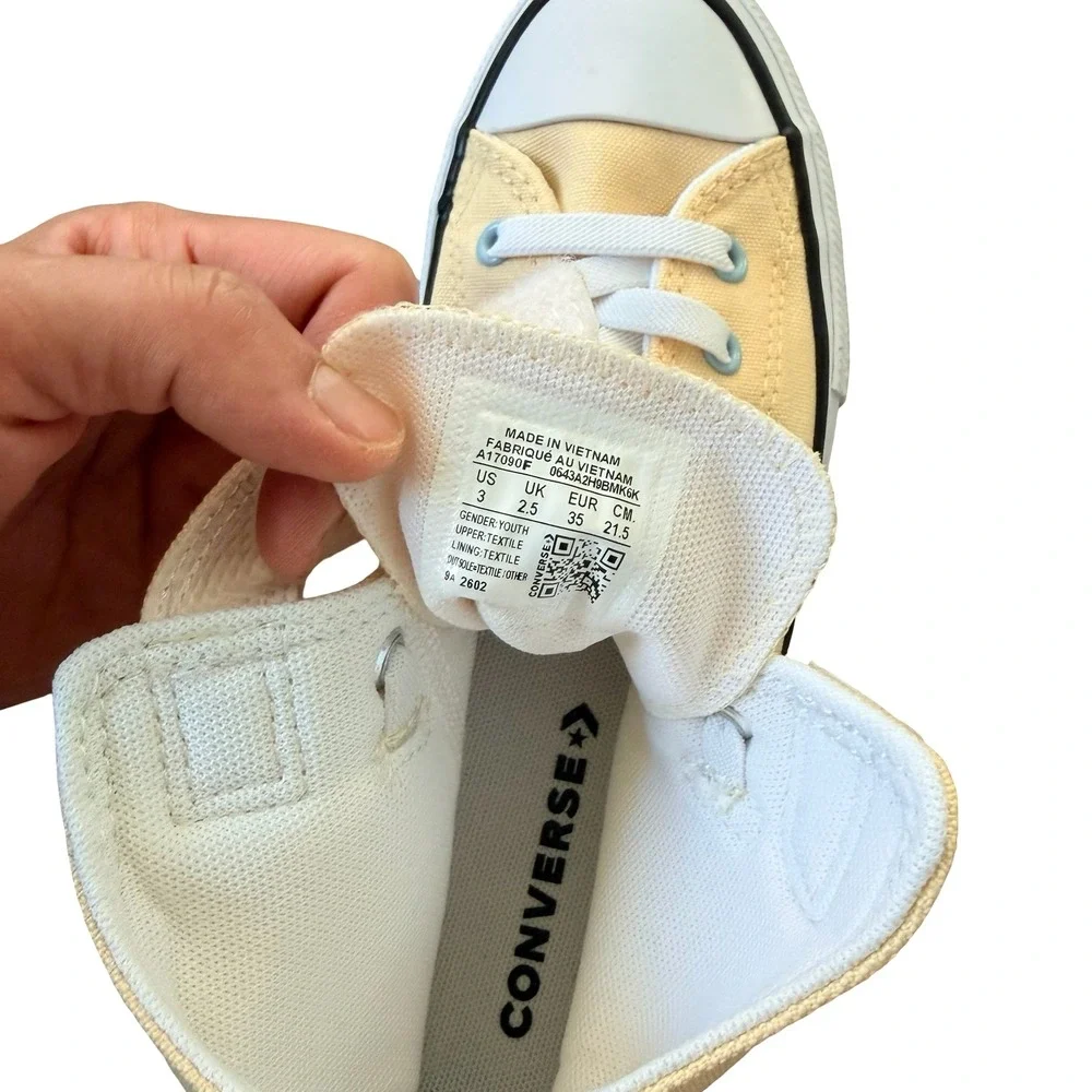 Converse Chuck Taylor All Star 1V High Top Yellow Blue Little Kid Girl Size 3